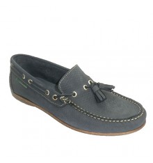 Moccasin with tassels Pitillos in navy blue