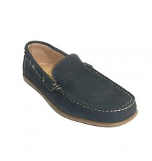 Man nautical moccasin type summer sole stitched Edward´s in navy blue